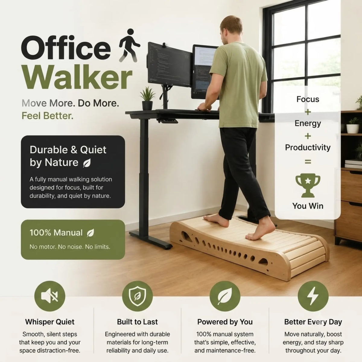 Movora Natural Office Walker